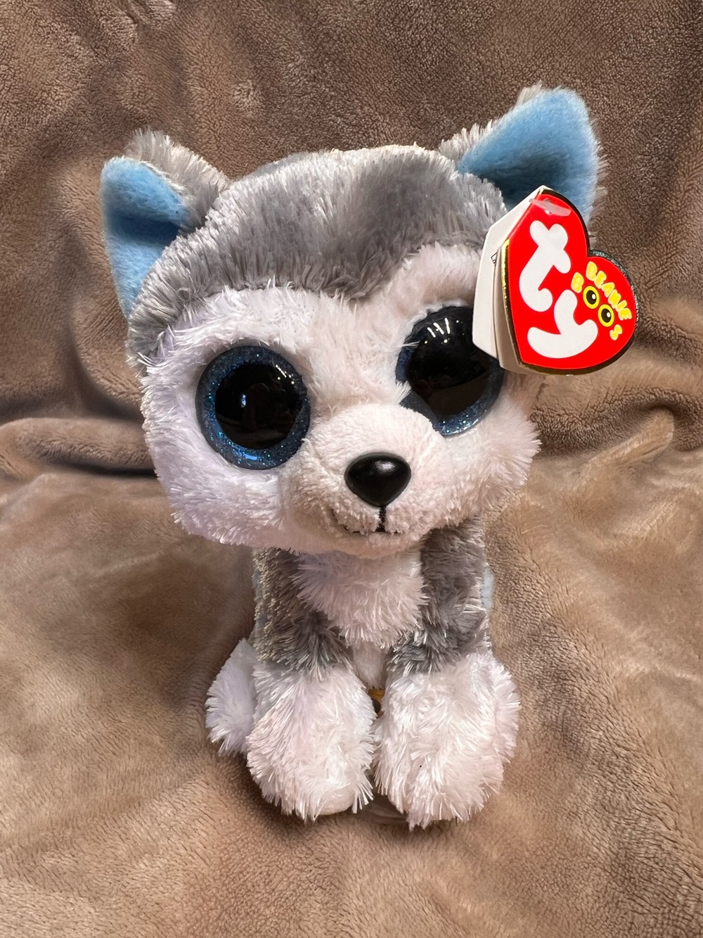 6" TY The Beanie Boos Collection 'Slush' the Grey Husky Stuffed Animal